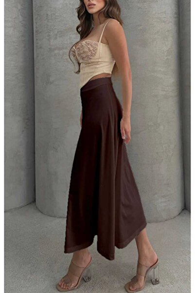 Pupa Puf Scuba Kloş Beli Lastikli Uzun Etek