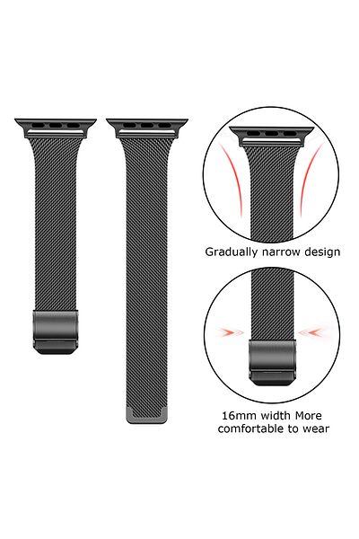 O Ozone Slim Milanese Apple Watch Strap | Apple Watch Series 10 | Ultra 2 | 8 Ultra | 9 | 8 | 7 | 6 | Blue