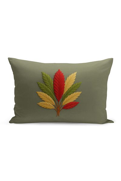 Bertille Home Husă de pernă imprimată digitală pe două părți (aspect de model de broderie Punch/Punch)