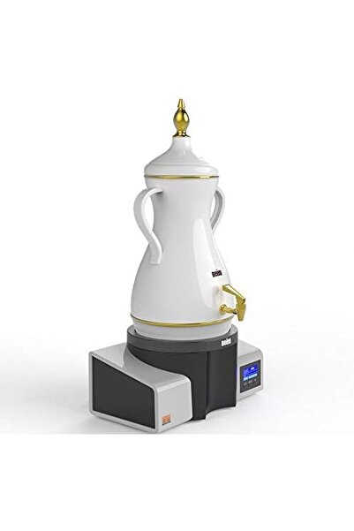 Generic ماكينة صنع القهوة العربية دايم، موديل الضيوف، 7 لتر، أبيض، زجاج