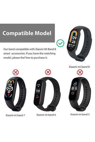 O Ozone [Pack of 2] Silicone Strap for Xiaomi Mi Band 8 (Blue/Pink)