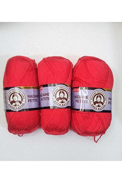 Ören Bayan Madame Petıte Anti-Pilling Baby Wool 3 Pack Pomegranate Flower 002