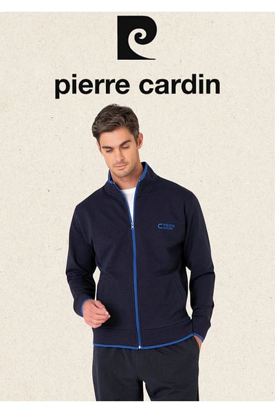 Pierre Cardin Men's Clothing Regular Fit Front Zipper Cotton & Lycra Tracksuit Set L1.Pc.004.71.20