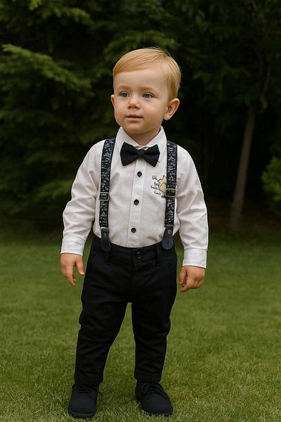 Ysferbutik Baby Pants Shirt Tuxedo