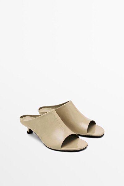 Massimo Dutti Yumuşak deri topuklu sandalet