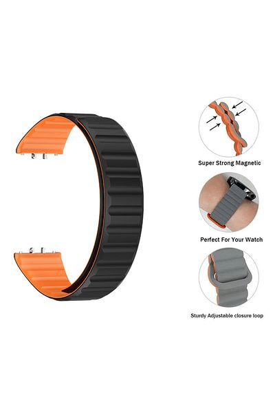 O Ozone Samsung Galaxy Fit 3 | Silicone Loop Magnetic Watch Band | Blue