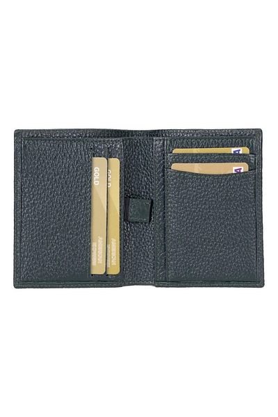 Modafiks Purahide Leather Wallet, 7 Card Compartments, Textured Black