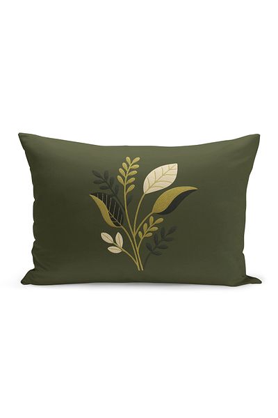 Bertille Home Husă de pernă imprimată digitală pe două părți (aspect de model de broderie Punch/Punch)