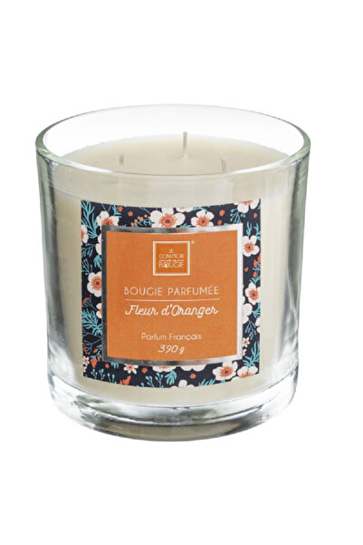 Atmosphera شمعة لويز برائحة زهر البرتقال بثلاثة فتيل، لون أبيض فاتح، 390 غرام