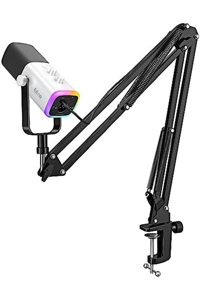 Fifine Gaming XLR/USB Microphone Kit, Streaming Dynamic Microphone Set for PC/PS5, Computer Mic for
