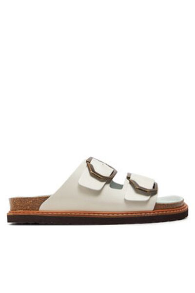 Genuins Women's Flip-flops white GENUINS-G104865 GALIA LEATHER WHITE