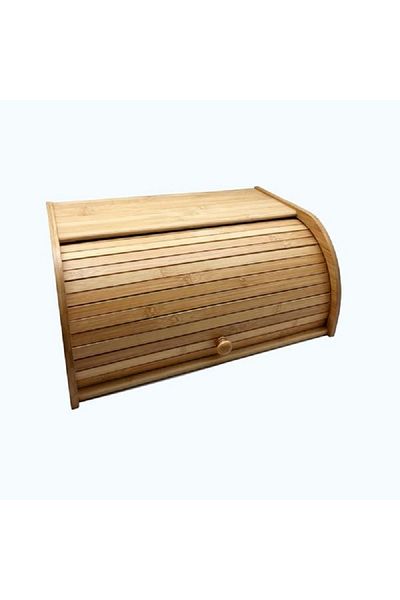 Bien Servi Durable Rectangular Bamboo Bread Box Brown 40.5 x 27cm