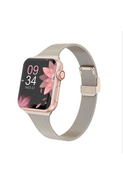O Ozone Slim Milanese Apple Watch Strap | Apple Watch Series 10 | Ultra 2 | 8 Ultra | 9 | 8 | 7 | 6 | Beige