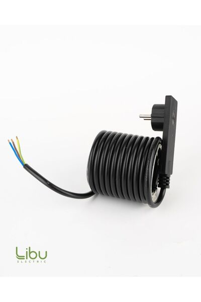 Libu Electric Libu Siyah İnce Fiş – Kablolu 3x1.0 mm²