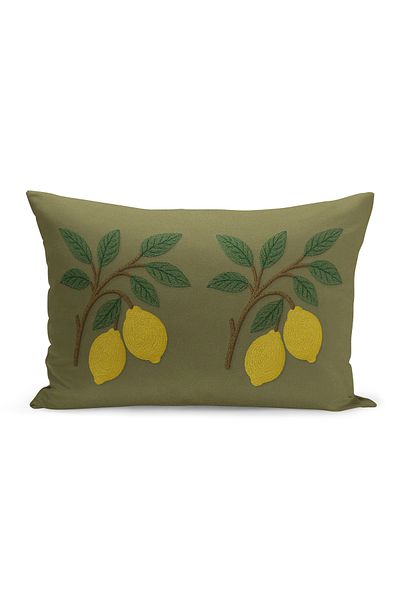 Bertille Home Husă de pernă imprimată digitală pe două părți (aspect de model de broderie Punch/Punch)