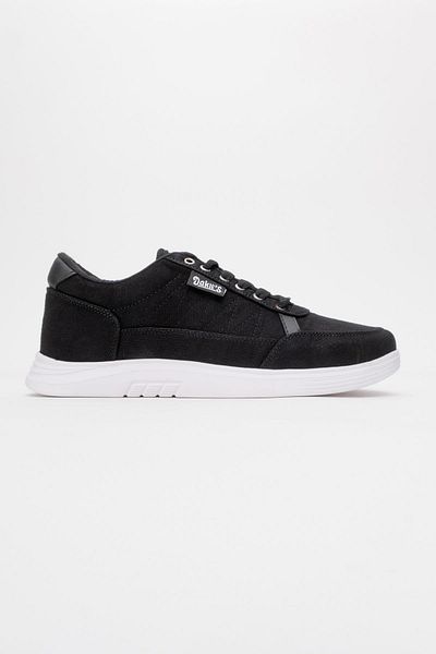 CCWAY AYAKKABI Men's Lace-Up Denim Sports Shoes Black White