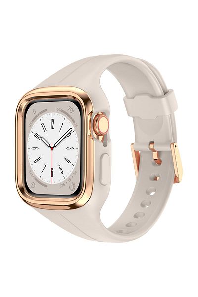 O Ozone Silicone Sports Band For Apple Watch Band 41mm 40mm 38mm - Beige