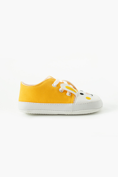 yummy kids First Step Lace-Up Rabbit Embroidered Comfortable Non-Slip Sole Baby Girl Booties Shoes