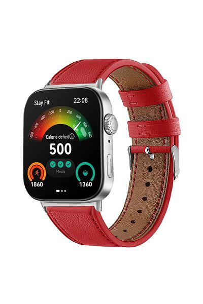 O Ozone Huawei Watch Fit 3 | Leather Straps | Red
