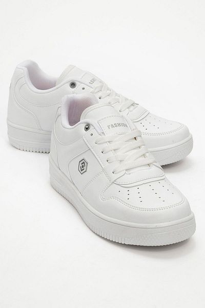 CCWAY AYAKKABI Lace-Up Men's Sports Shoes White White