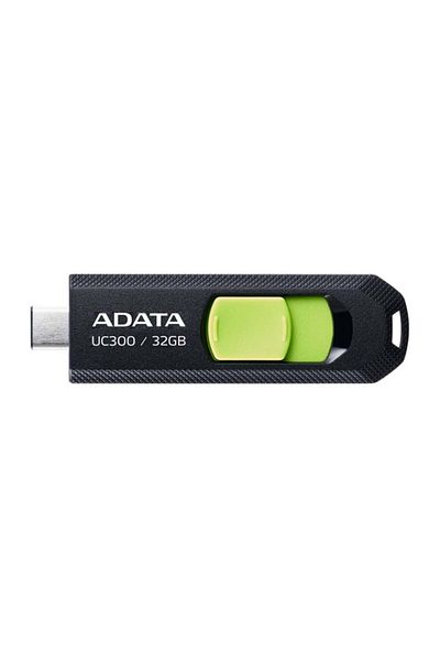 Adata Usb-c Flashdrive Memory Stick, 32gb, 100mb/s, Uc300, Green Black