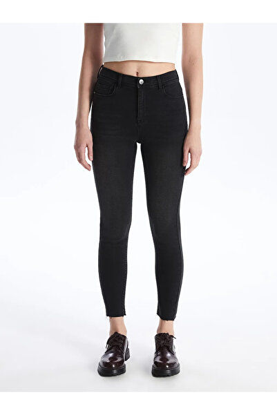 LC Waikiki LCW Jeans Siyah Jüpiter Süper Skinny Fit Kadın Jean Pantolon