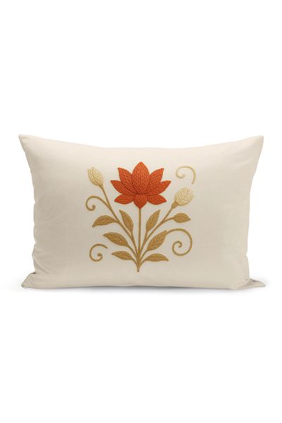 Bertille Home Husă de pernă imprimată digitală pe două părți (aspect de model de broderie Punch/Punch)