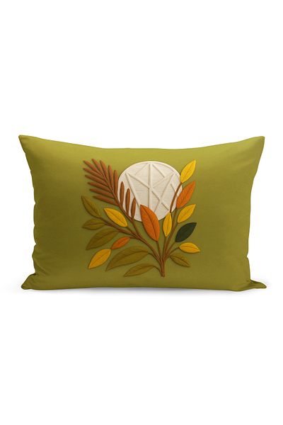 Bertille Home Husă de pernă imprimată digitală pe două părți (aspect de model de broderie Punch/Punch)