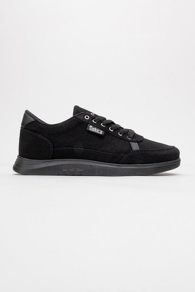 CCWAY AYAKKABI Men's Lace-Up Denim Sports Shoes Black Black