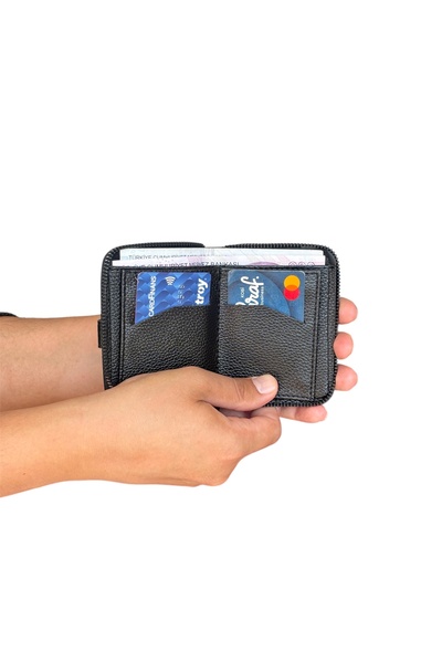Tisaati Premium Series Luxury Leather Horizontal Zipper Sports Men's Wallet