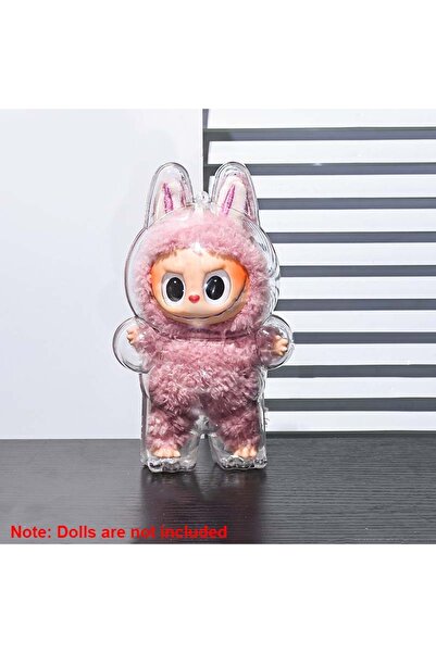 Choice لا يوجد حامل للدمية 17 سم حافظة واقية شفافة محمولة وصندوق منظم للدمى