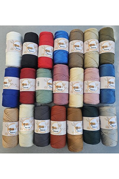 GİZA Runner & American Service Service No:3 Nm:1,5 Polyester Macrame Khaki Green