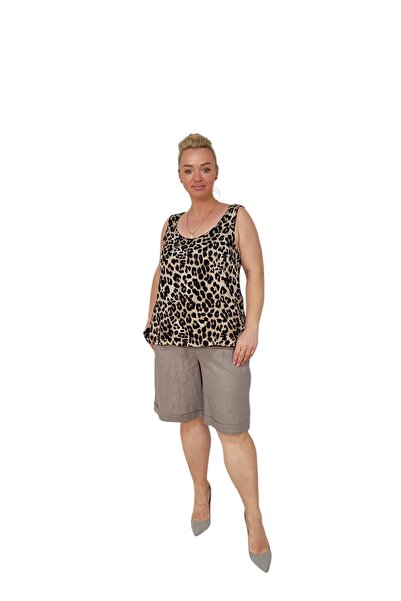 TESSY KADIN BÜYÜK BEDEN KETEN ŞORT