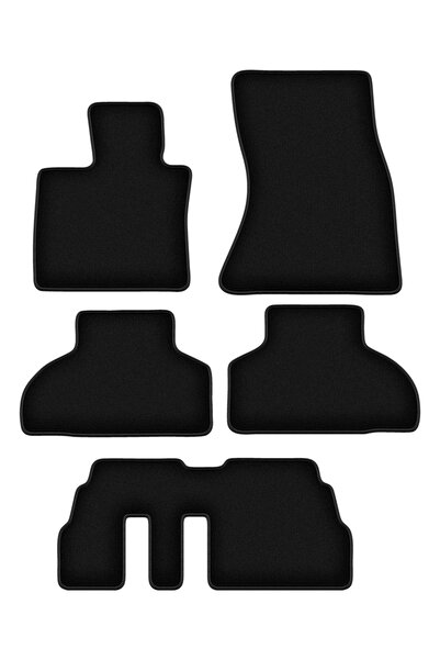 shumee Covorașe BASIC negre din velur pentru: BMW X5 F15 7 locuri (2013-)