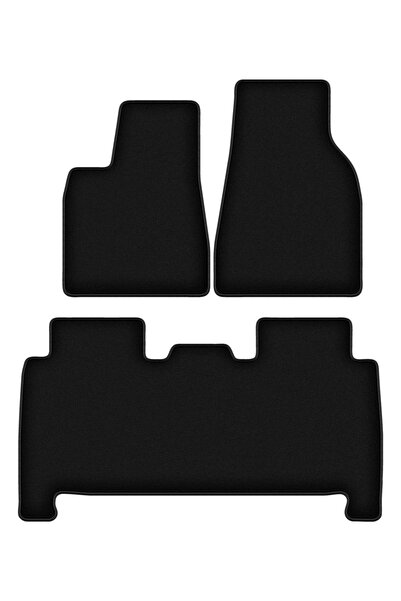 shumee Covorașe BASIC negre din velur pentru: Tesla Model X SUV (2016-)