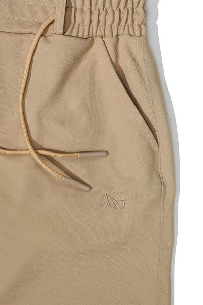ASG TEKSTİL Beige Color Dobby, Slim Fit Men's Shorts