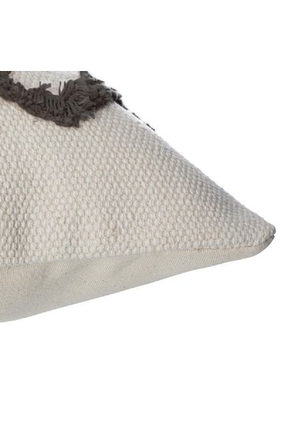 Atmosphera Tuff Premium Quality Square Shaped Cushion Cover Beige and Grey 40 x 40cm