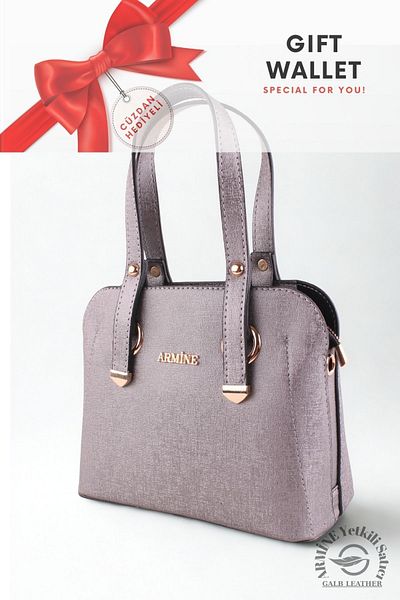 Armine Original Armine Premium Quality Women's Shoulder and Hand Bag Suitable for Daily Use 364 Platinum +1