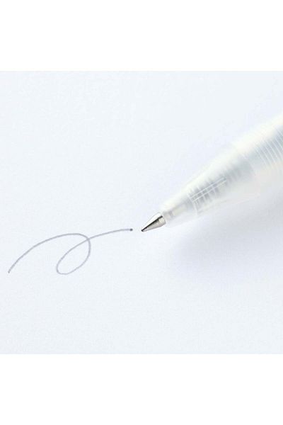 Muji Gel Ink Knock Type Ballpoint Pen, 0.5 mm, Grey