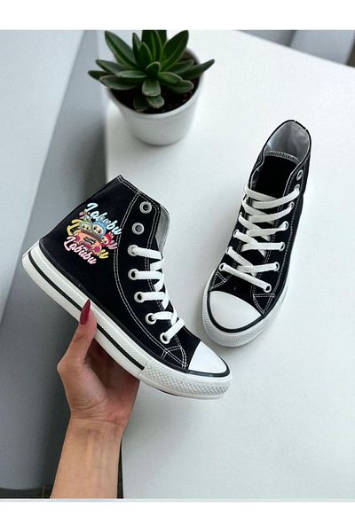 Lideral Labubu Printed Black Unisex Femei/Bărbați Pantofi de in Sneaker