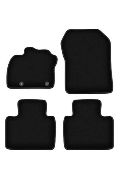 shumee Covorașe BASIC negre din velur pentru: Renault Zoe hatchback (2013-)