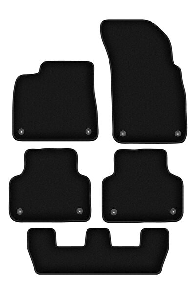 shumee Covorașe BASIC negre din velur pentru: Audi Q7 II cu 7 locuri (2017-)