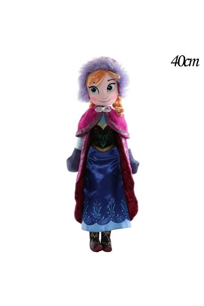 Disney 40cm 40cm Anime Frozen Plush Princess Anna Kawaii Doll Snow Queen Princess Anna Elsa Soft Stuffed To