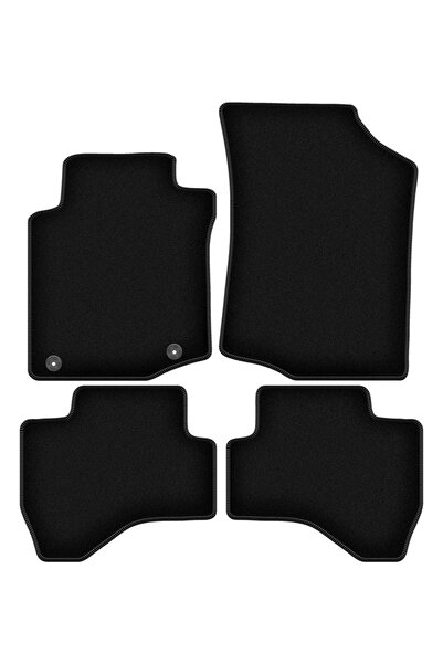 shumee Covorașe BASIC negre din velur pentru: Toyota Aygo I hatchback (2005-2...