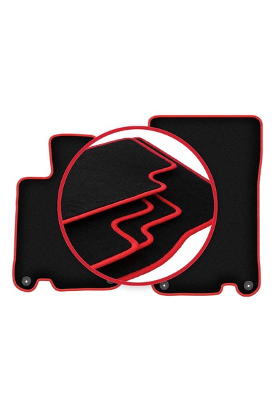 shumee Covorașe auto CARLUX-RED pentru: Mercedes SL R230 roadster (2001-2011)