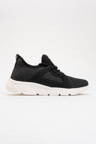 CCWAY AYAKKABI Men's Knitwear Sports Shoes BLACK WHITE