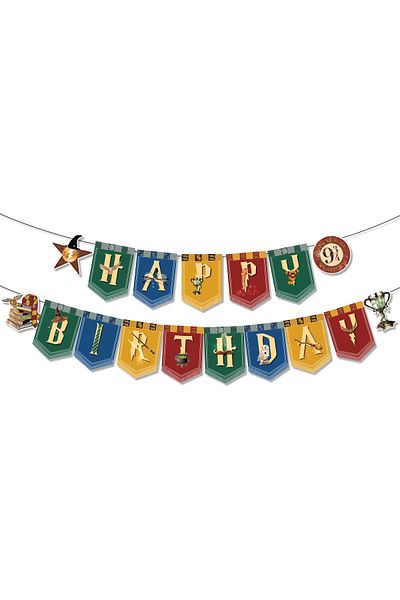 Miniso Cake Decoration Hot Magic Academy Birthday Party Supply Disposable Banner Cake Topper Hanging Flag H