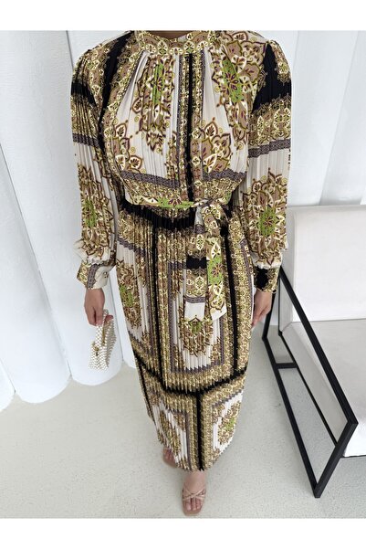Melike Tatar Φόρεμα με σχέδιο πλισέ 32-2366