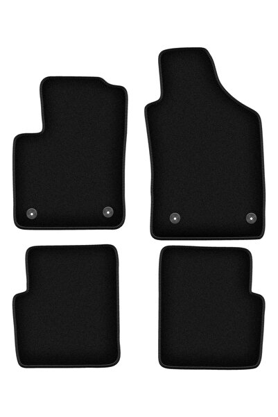 shumee Covorașe BASIC negre din velur pentru: Fiat 500 FL hatchback (2013-2019)