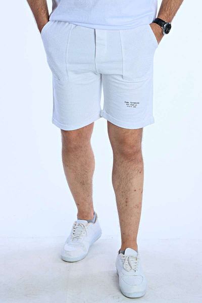 Benim Denim Printed Shorts White